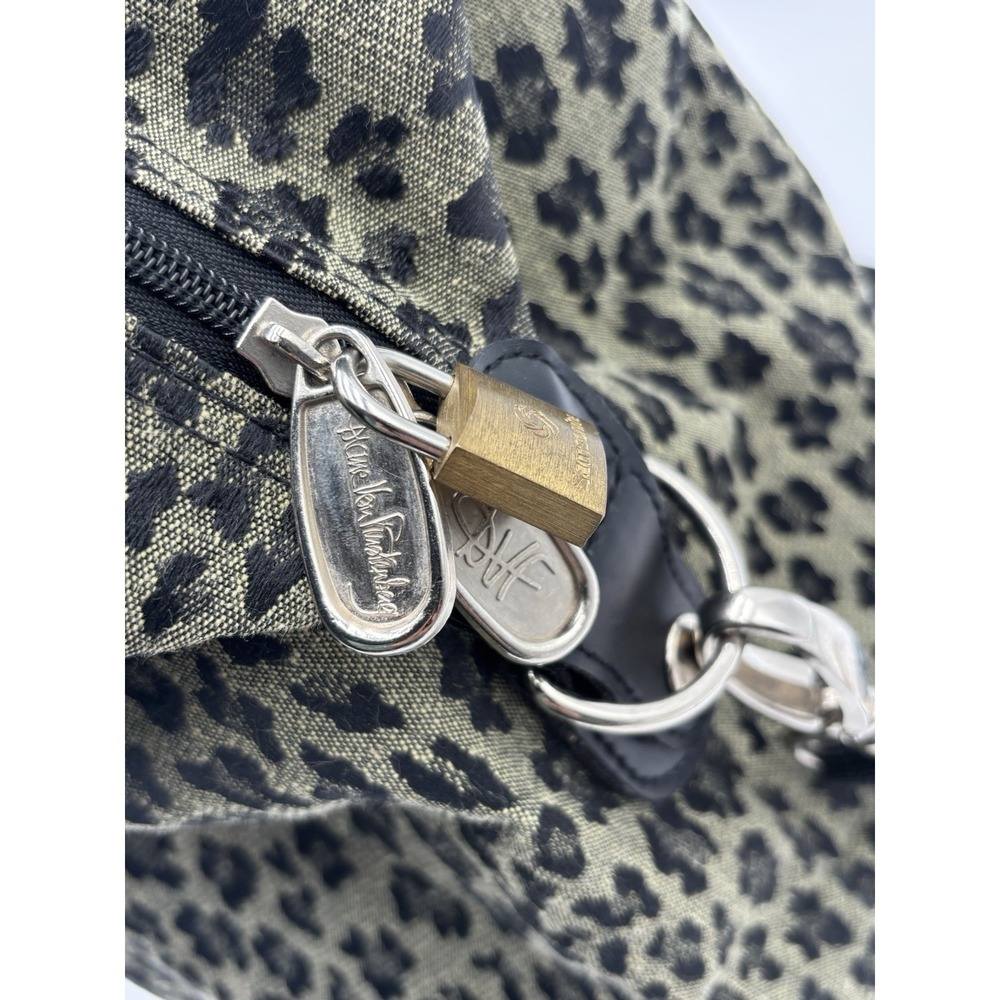 Diane Von Furstenberg Large Leopard Carry On Duffle weekender bag - Picture 4 of 9